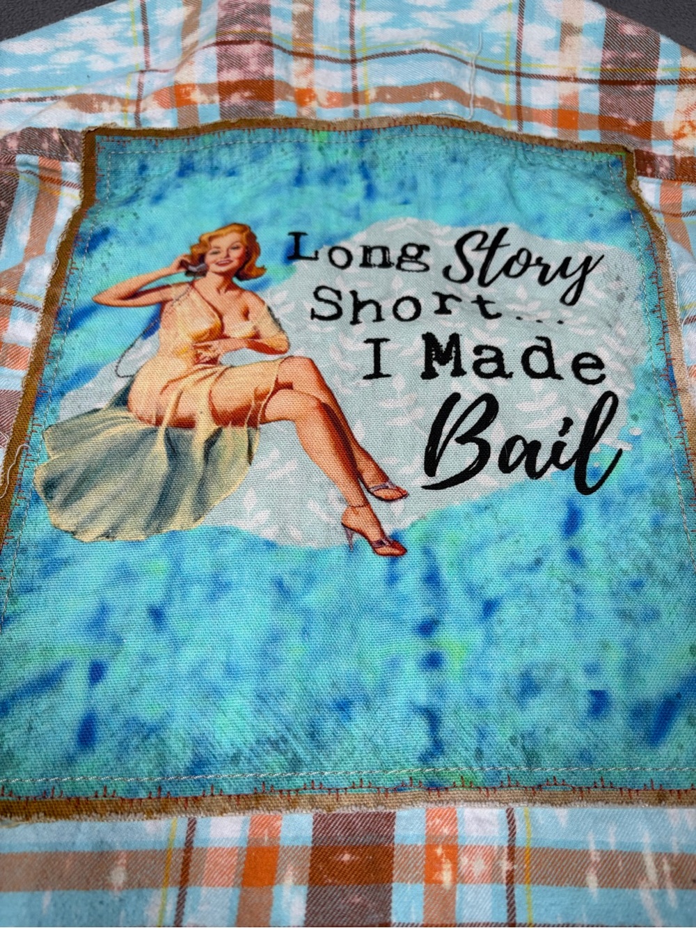 Angry Minnow Flannel Medium Blue Lightweight Pin Up Bail